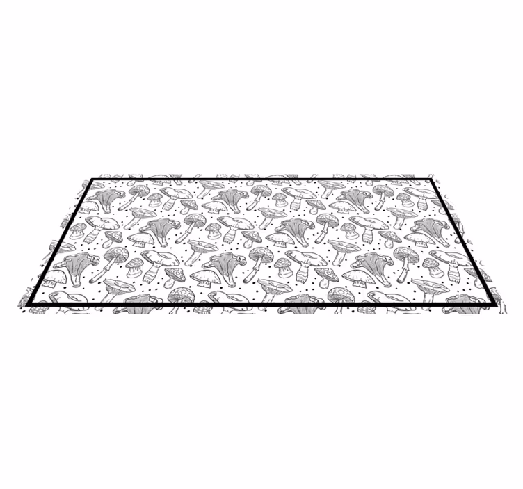 Mushroom Motifs nature rug - TenStickers