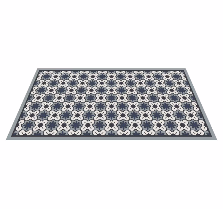 Hydraulic blue Gracia style tile carpet - TenStickers