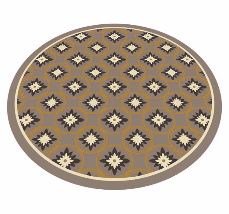 Patterned Circle mosaic rug - TenStickers