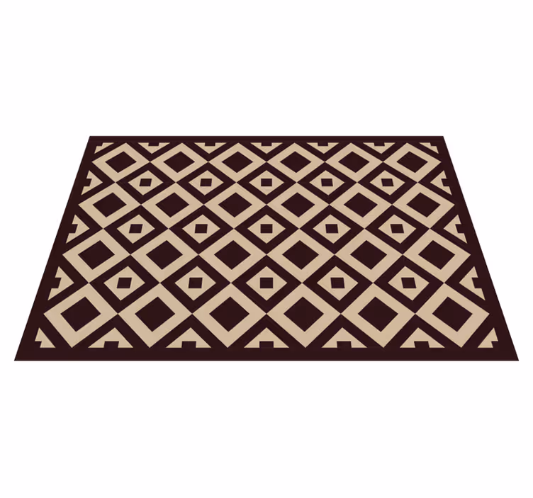 Illustration with diamond pattern geometric rug - TenStickers