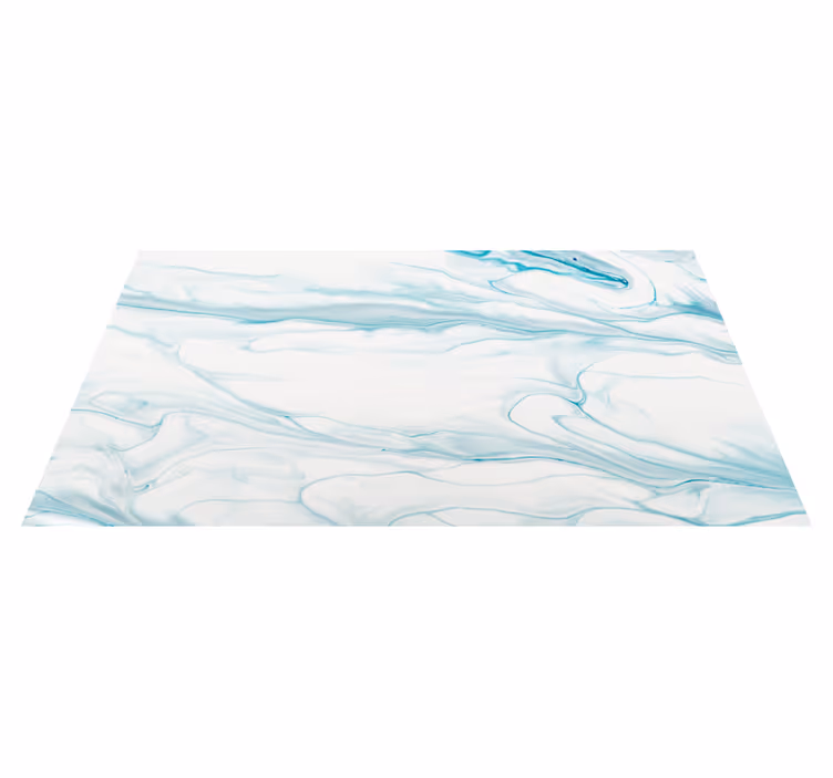 Soothing Aqua Swirls bathroom mat - TenStickers