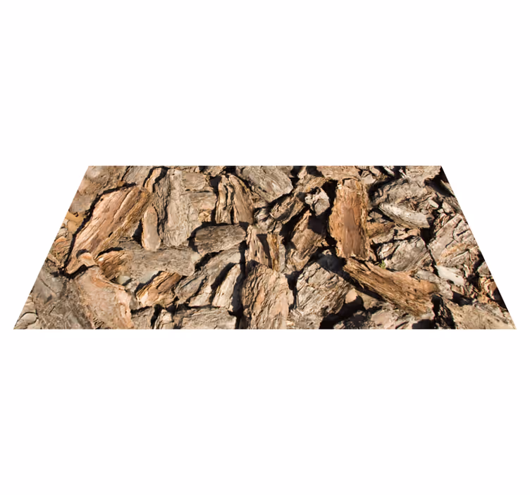 Brown rustic tree bark texture carpet - TenStickers
