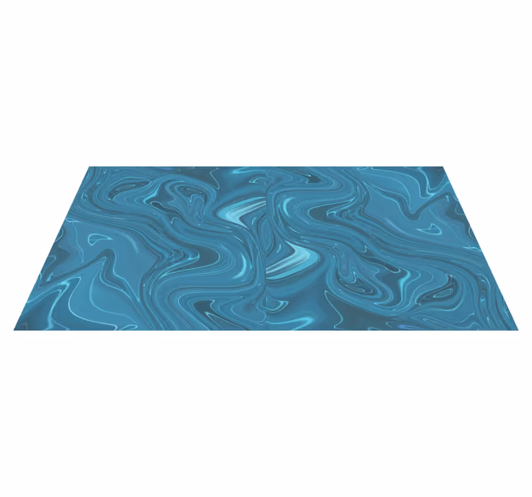 Swirling Ocean Hues marble rug - TenStickers