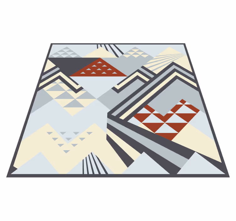 Blue abstract pastel colours geometric rugs - TenStickers
