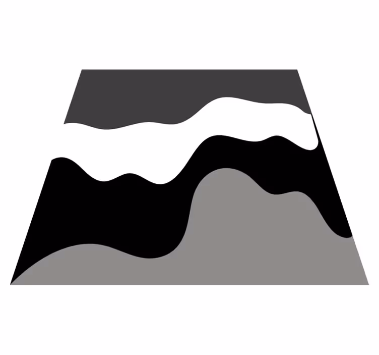 Wavy Contrast Patterns minimalistic rug - TenStickers