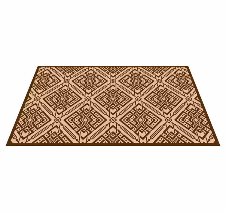 Elegant geometric element living room rug - TenStickers