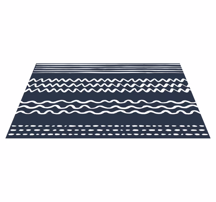 Curvy Line Arrangement stripes rug - TenStickers
