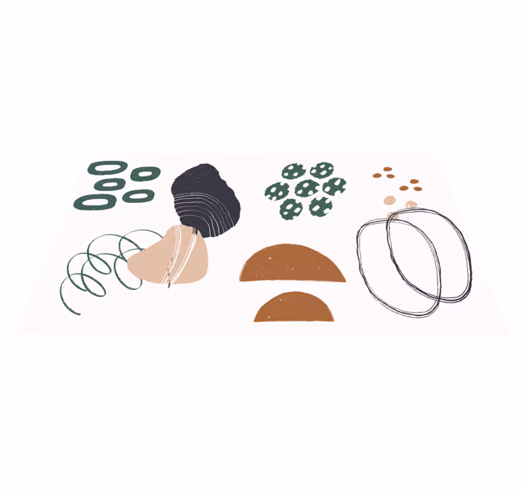 Abstract Shapes Layout minimalistic rug - TenStickers