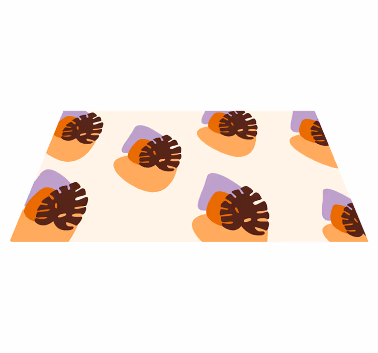 Colorful Leaf Shapes nature rug - TenStickers