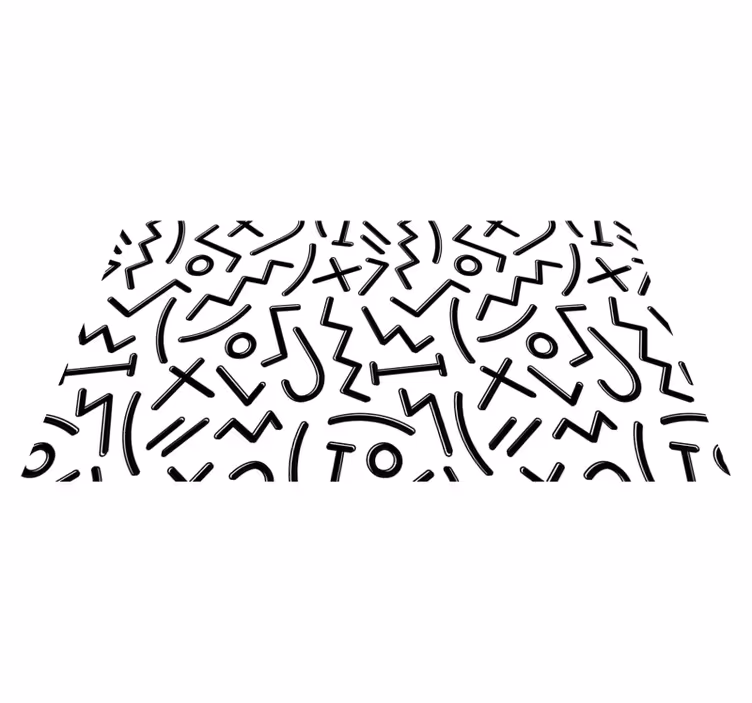 Dynamic Abstract Lines kids rug - TenStickers