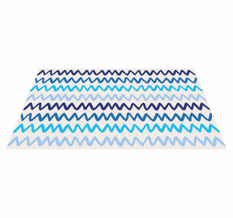 Wavy Stripe Patterns bathroom mat - TenStickers