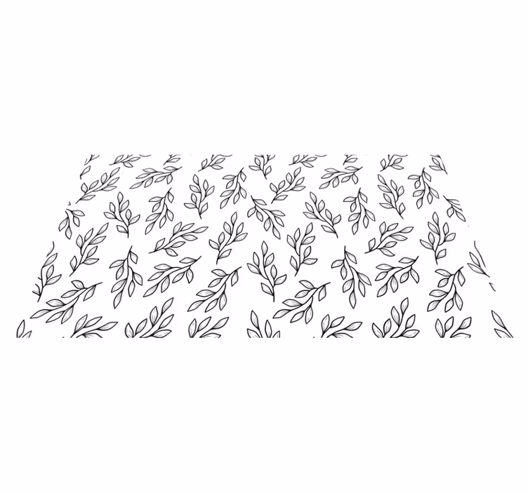 Leafy Branch Pattern nature rug - TenStickers