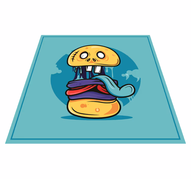 Silly Skull Character teenage bedroom rug - TenStickers