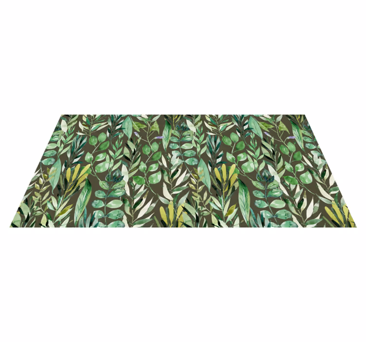 Lush Greenery Pattern nature rug - TenStickers