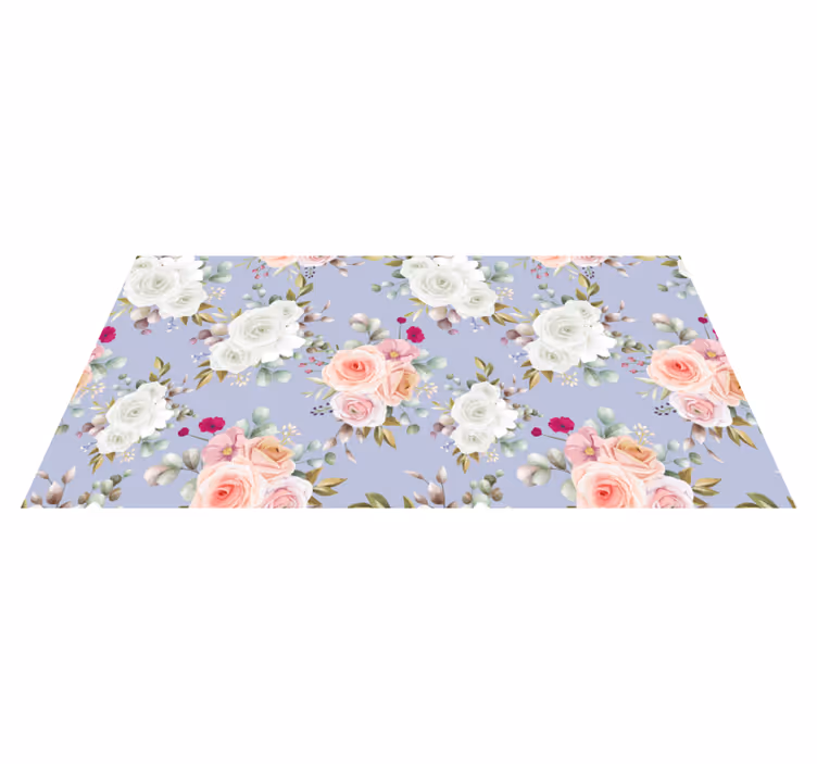 Elegant Rose Patterns floral rug - TenStickers