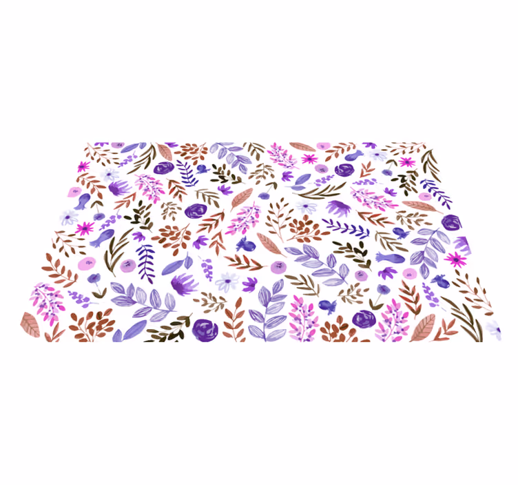 Nature Pattern floral rug - TenStickers