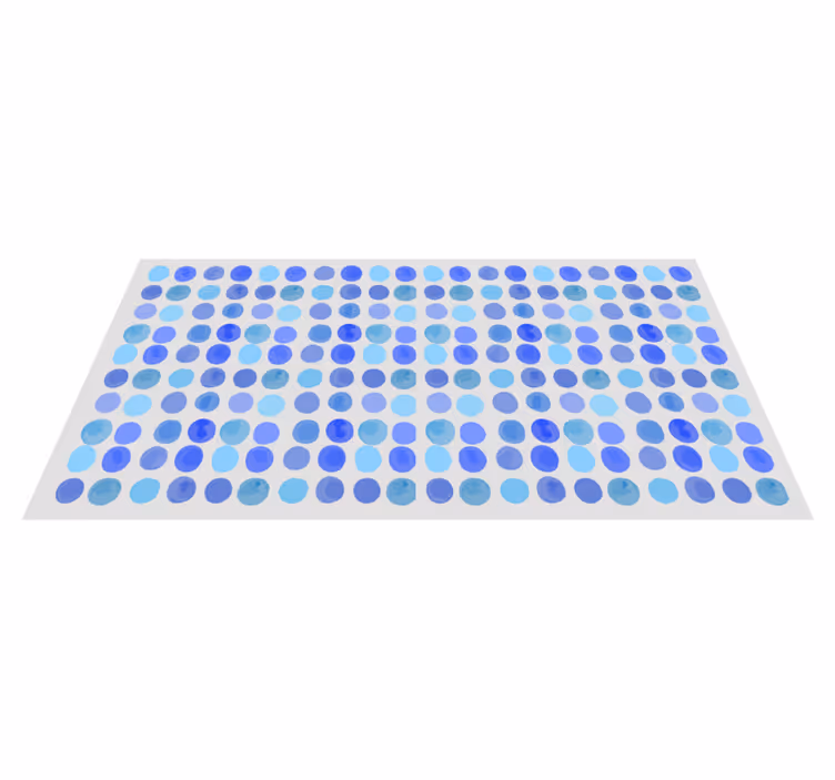 Blue dot pattern bathroom mat - TenStickers