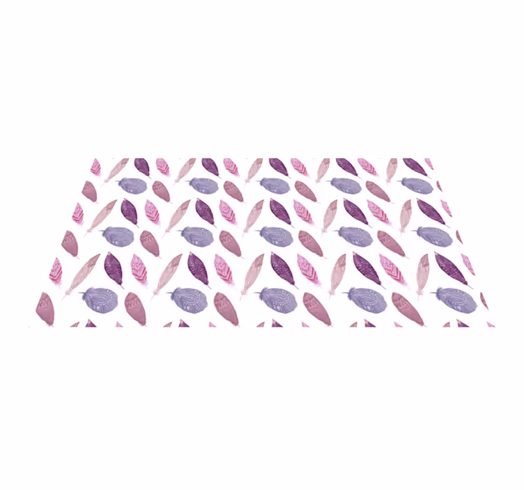 Vibrant Feather Motif nature rug - TenStickers