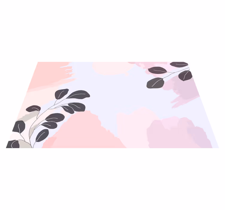 Elegant Leaf Pattern floral rug - TenStickers