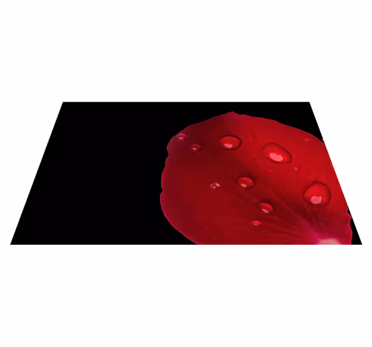Red Petal Glamour living room rug - TenStickers