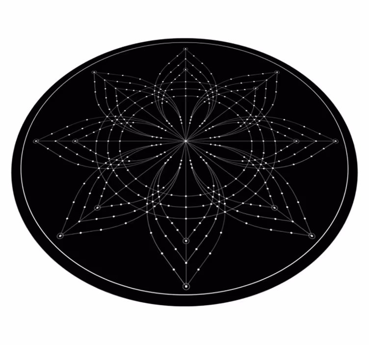 Elegant Lotus Pattern mandala rug - TenStickers