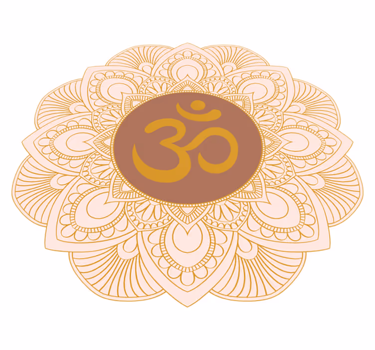 Símbolo Om Buda mandala rug - TenStickers