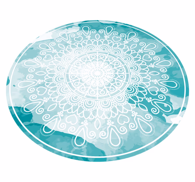 Elegant watercolor tones mandala rug - TenStickers