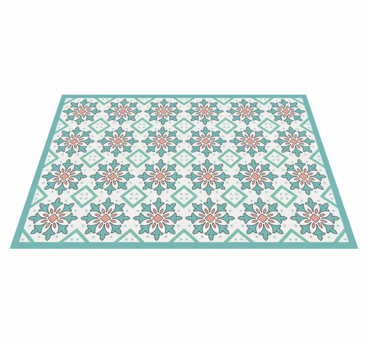 Floral Mosaic Concept tile carpet - TenStickers