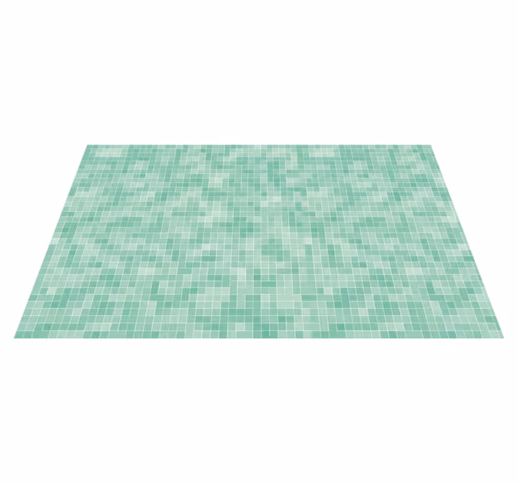 Mint Mosaic Pattern tile carpet - TenStickers