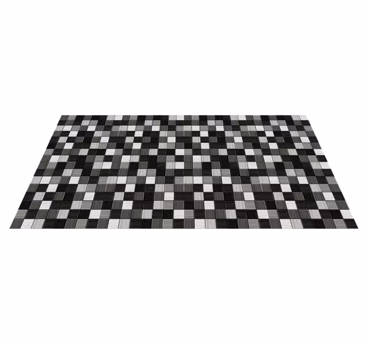 Grey shade squares bathroom mat - TenStickers