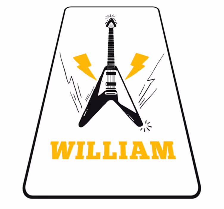Electric Guitar Art custom floor mat - TenStickers