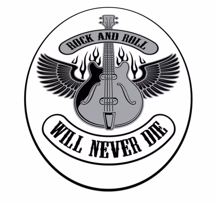 Rock and roll will never die custom floor mat - TenStickers