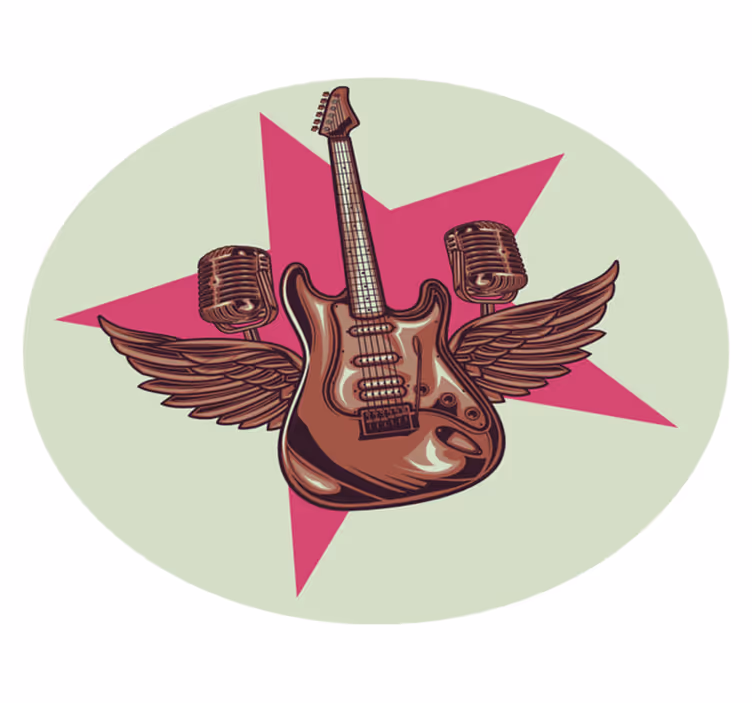 Rock star tribute teenage bedroom rug - TenStickers