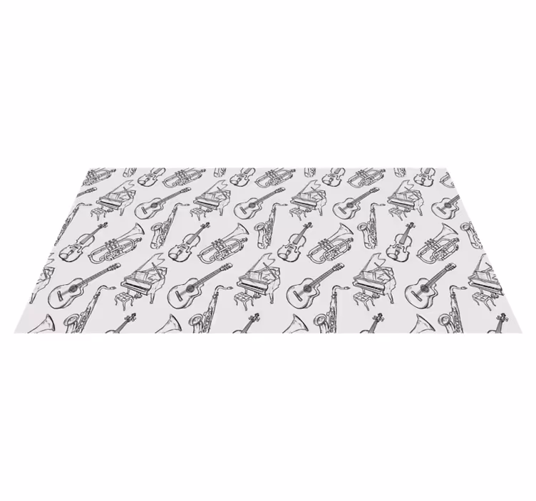 Musical Instruments Pattern kids rug - TenStickers