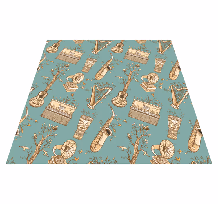 Musical Instruments Concept kids rug - TenStickers