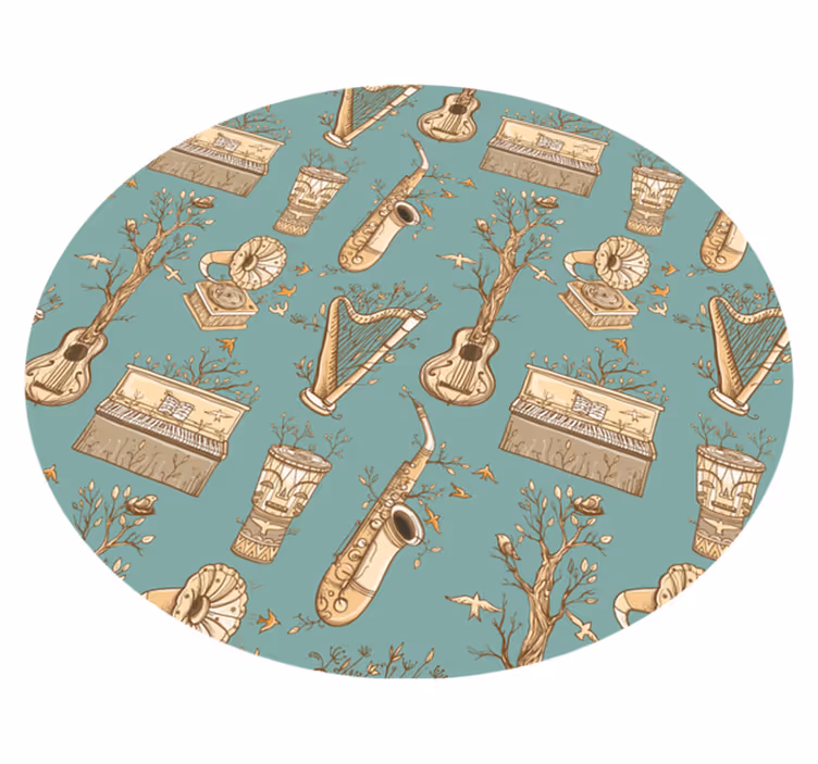 Musical Instruments Harmony kids rug - TenStickers