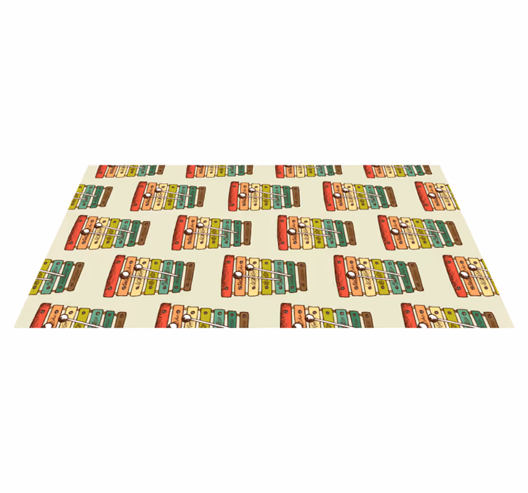 Colorful Xylophone Pattern teenage bedroom rug - TenStickers