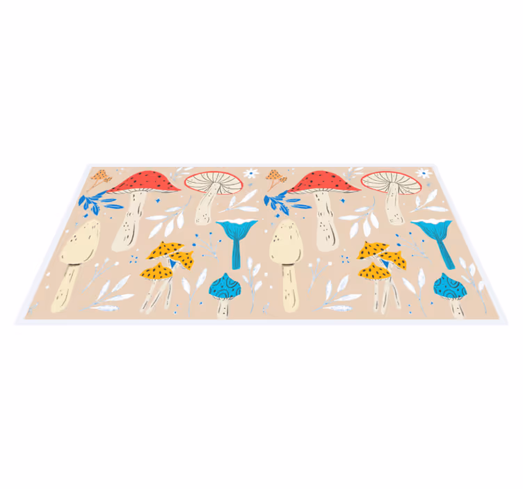 Mushroom Elements nature rug - TenStickers