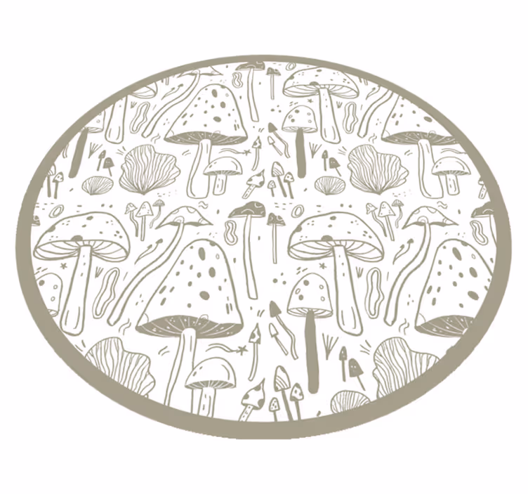 Nature rug with fungal design - TenStickers