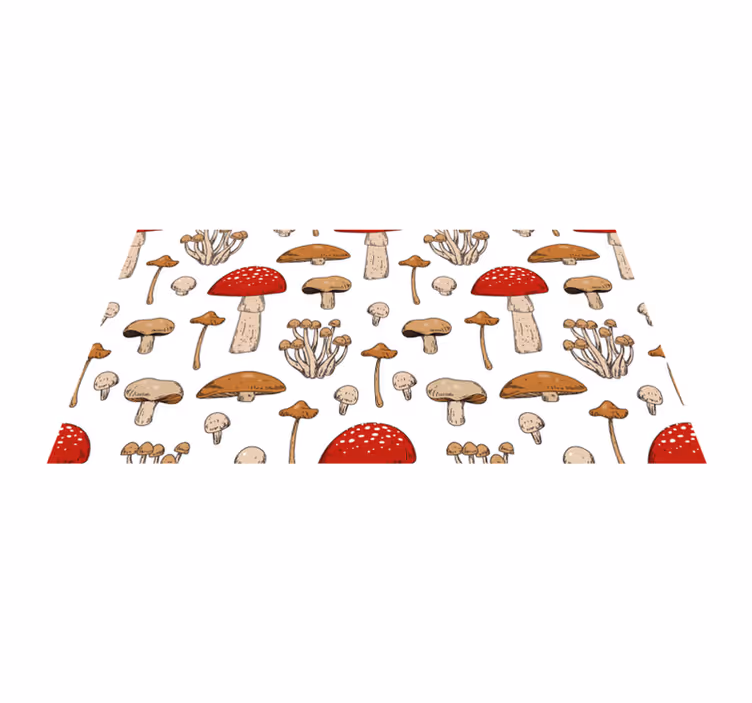 Mushroom Dreamscape nature rug - TenStickers