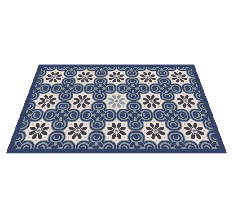 Elegant Floral Composition tile carpet - TenStickers