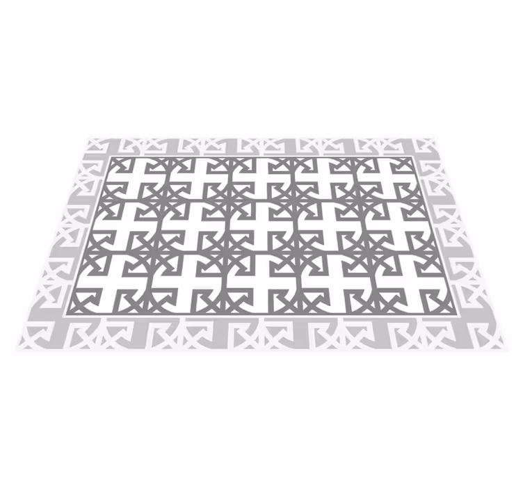 Decorative grey pattern tile carpet - TenStickers