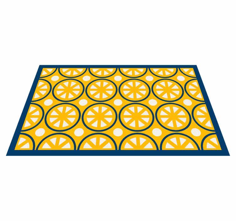 Citrus Slice Style kitchen mat - TenStickers