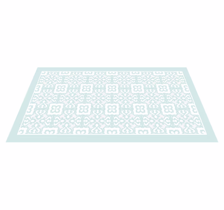 Elegant turquoise tile carpet - TenStickers