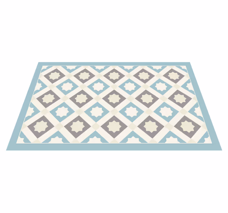 Elegant Star Motif tile carpet - TenStickers