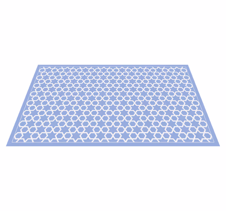Hexagonal starry motif geometric rug - TenStickers