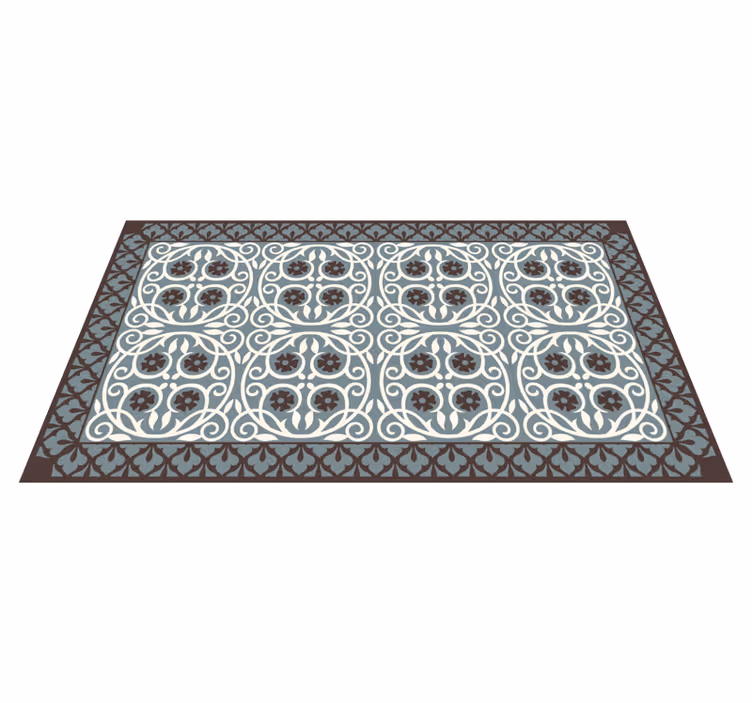 Floral Element Arrangement bathroom mat - TenStickers