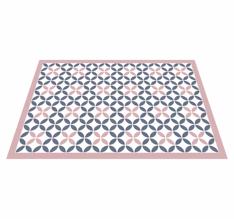 Pastel colors geometric circles tile carpet - TenStickers