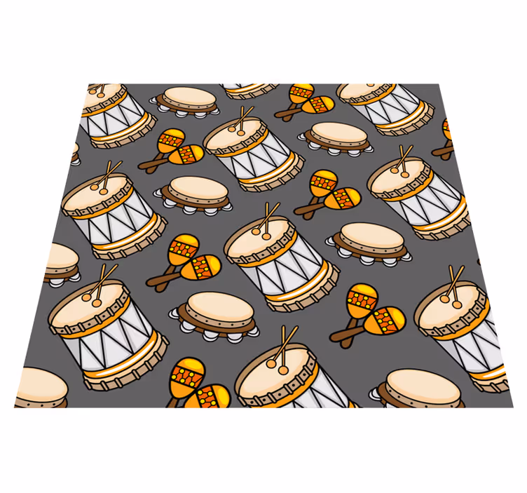 Instrument pattern game rug - TenStickers