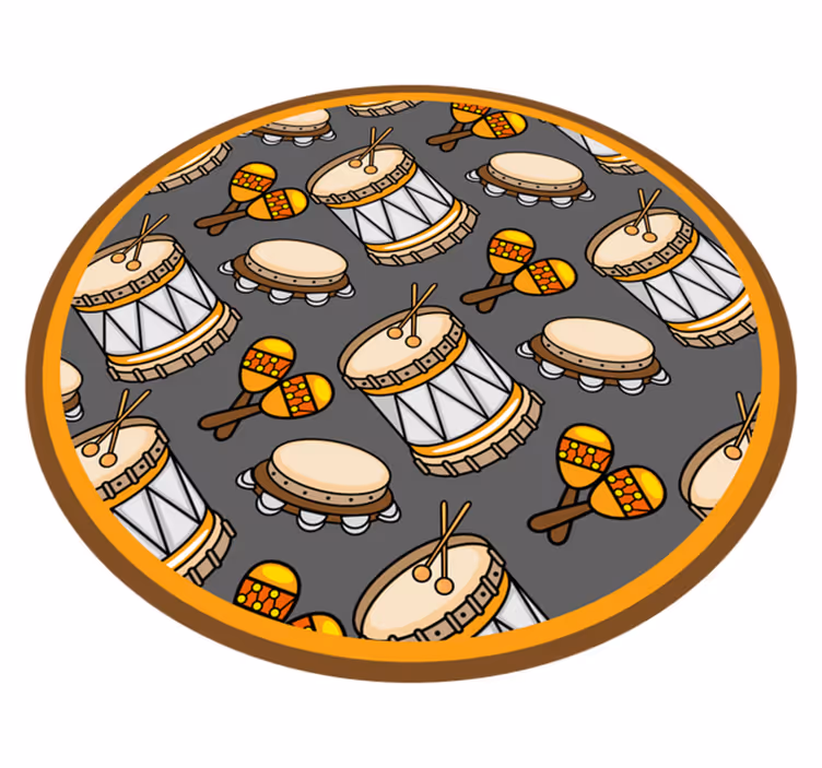 Drum Pattern Play kids rug - TenStickers